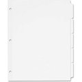 Avery Dennison Avery Recycled Write-On Tab Divider, 8.5"x11", 5 Tabs, 36 Sets, White/White 11506